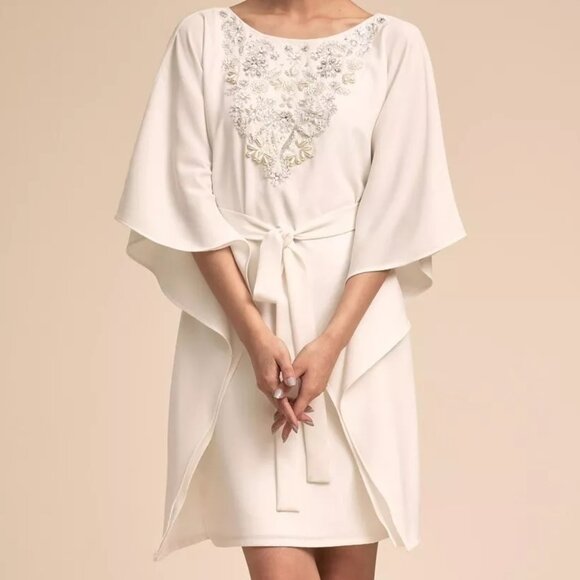 Anthropologie x BHLDN Aidan Mattox Riviera Kaftan Embellished Mini Dress Size 6 - Picture 2 of 10